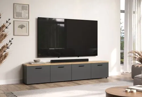 TV-Möbel Baggio | Anthrazit / Coast Evoke Oak | 2-teilig