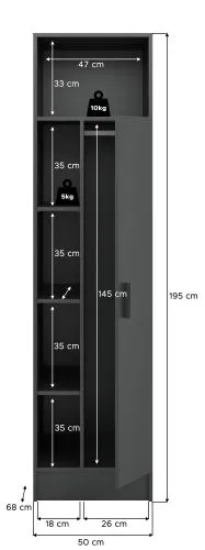 Universalschrank Free | anthrazit