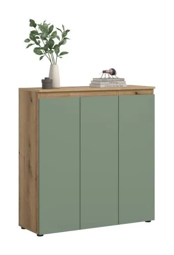 Universalschrank Scarpa | 105 x 110cm | Smoke green / Evoke Eiche