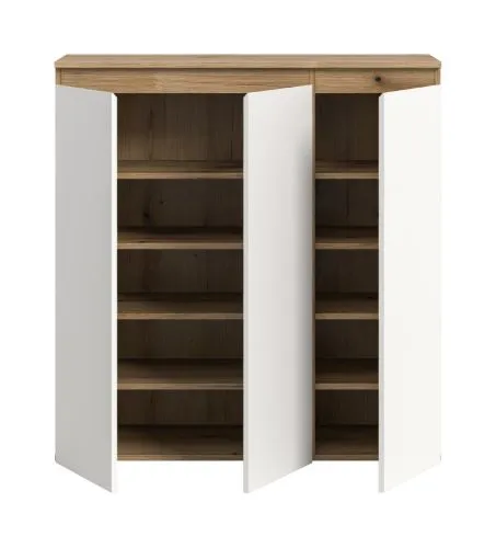 Universalschrank Scarpa | 105 x 110cm | weiß / Evoke Eiche