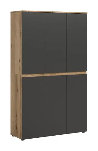 Universalschrank Scarpa | 105 x 175cm | anthrazit / Evoke Eiche