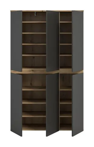 Universalschrank Scarpa | 105 x 175cm | anthrazit / Evoke Eiche