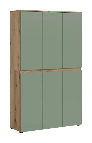 Universalschrank Scarpa | 105 x 175cm | Smoke green / Evoke Eiche