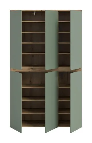 Universalschrank Scarpa | 105 x 175cm | Smoke green / Evoke Eiche