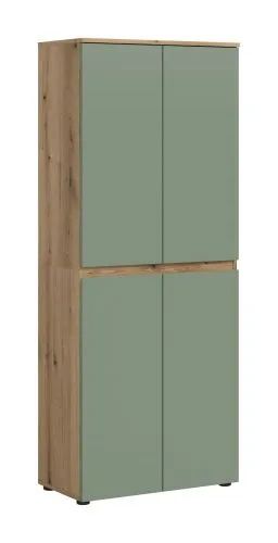 Universalschrank Scarpa | 70 x 175cm | Smoke green / Evoke Eiche