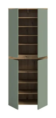 Universalschrank Scarpa | 70 x 175cm | Smoke green / Evoke Eiche