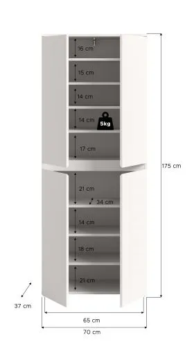 Universalschrank Scarpa | 70 x 175cm | weiß