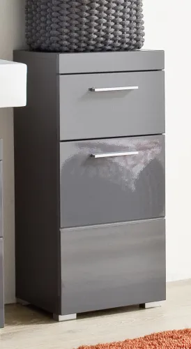 Unterschrank Amanda | grau Hochglanz