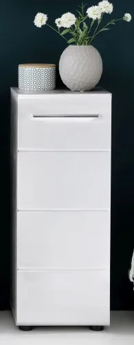 Unterschrank Nano | weiß Hochglanz / Beton Stone