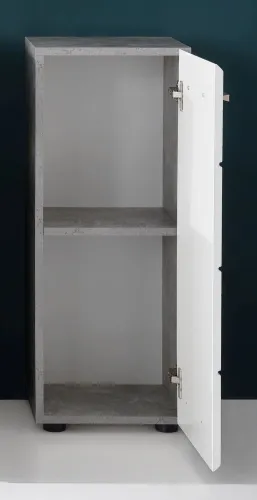 Unterschrank Nano | weiß Hochglanz / Beton Stone