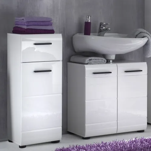 Unterschrank Skin | weiß Hochglanz