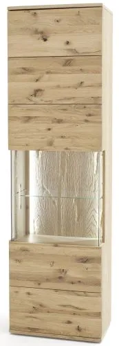 Vitrine 2 Santori | Eiche Bianco | ohne Beleuchtung