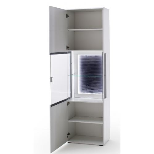 Vitrine Amora | weiß matt | LED Beleuchtung