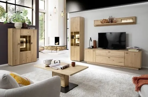 Vitrine Freeport | Ast-/Balkeneiche | ohne Beleuchtung