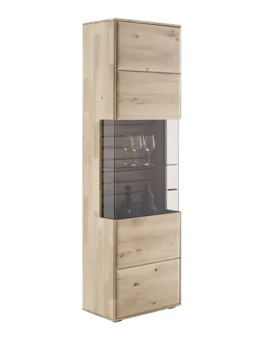 Vitrine Girona | Ast / Balkeneiche | optional LED Beleuchtung