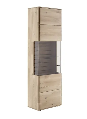 Vitrine Girona | Ast / Balkeneiche | optional LED Beleuchtung
