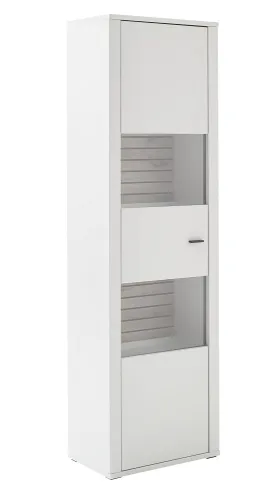 Vitrine Louisiana | Modern White | ohne Beleuchtung