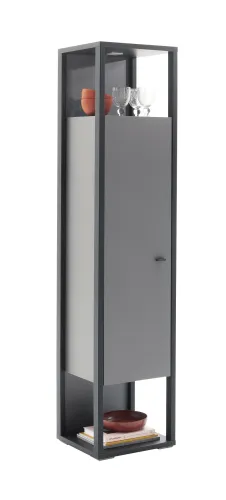 Vitrine Luxor | Royal Grey / anthrazit | ohne Beleuchtung