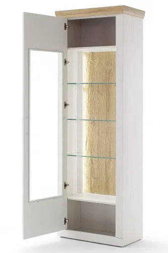 Vitrine Madrid | Landhaus | Pinie Aurelio/ Grandson Oak | ohne Beleuchtung