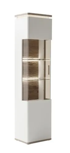 Vitrine Palermo | Soft white / Viking Oak | LED Beleuchtung