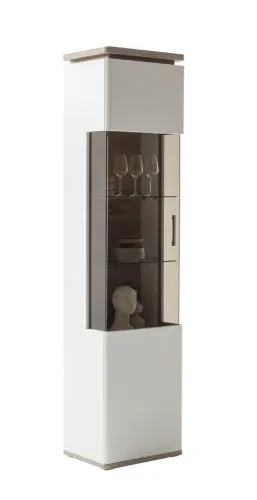 Vitrine Palermo | Soft white / Viking Oak | LED Beleuchtung