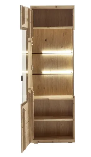 Vitrine Palma | Asteiche / Balkeneiche | mit Beleuchtung