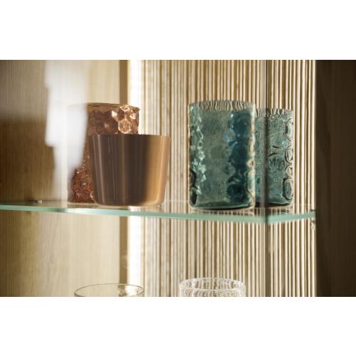 Vitrine Salvador | Balkeneiche Bianco | LED Beleuchtung