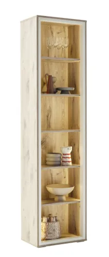 Vitrine Santerno | Soft white / Viking Oak | LED Beleuchtung