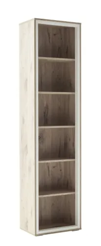 Vitrine Santerno | Soft white / Viking Oak | ohne Beleuchtung