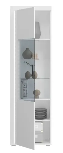 Vitrine Skylight | weiß Hochglanz | inkl. Frontbeleuchtung ohne Glasbodenclip