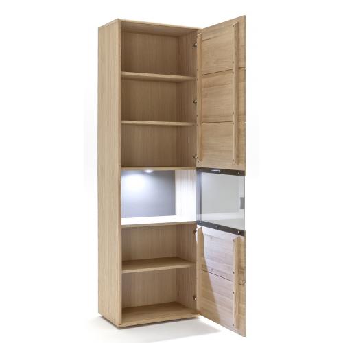 Vitrine Tarragona (R) | Eiche Bianco | LED Beleuchtung