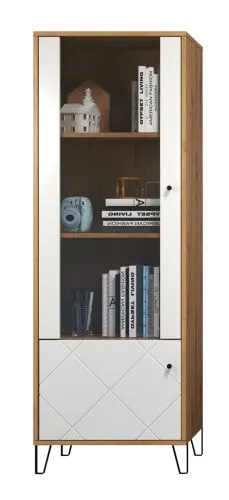 Vitrine Touch | Artisan Eiche / weiß
