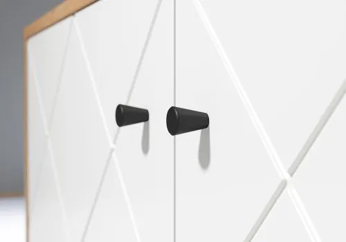 Vitrine Touch | Artisan Eiche / weiß