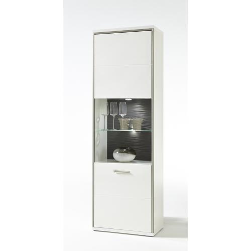 Vitrine Trento | weiß Hochglanz | LED Beleuchtung