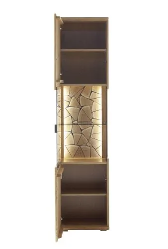 Vitrine Venedig | Naturfarben / Wildeiche | optional LED Beleuchtung