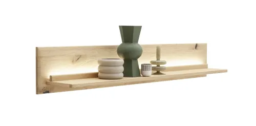 Wandboard Alento | Ast / Balkeneiche mit Bandbeleuchtung