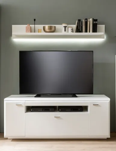 Wandboard Amora | weiß matt | LED Beleuchtung mit LED Band. ca. 135 cm