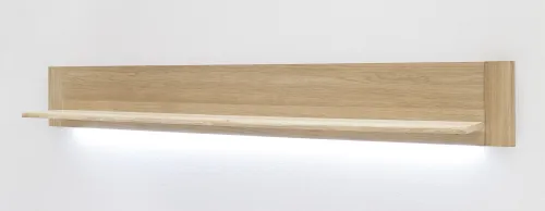 Wandboard Bologna | Eiche Bianco | LED Beleuchtung mit LED Bandbeleuchtung 165 cm