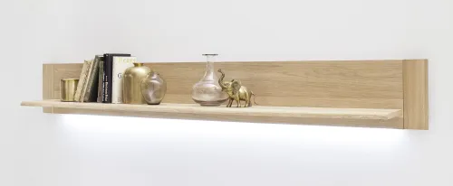 Wandboard Bologna | Eiche Bianco | LED Beleuchtung ohne Beleuchtung