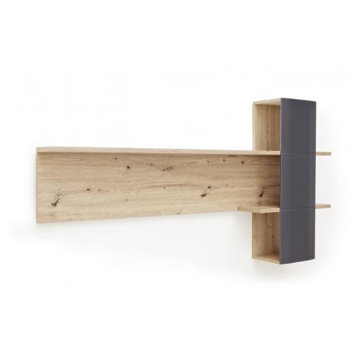 Wandboard Cordona 2 | Balkeneiche / anthrazit | LED Beleuchtung