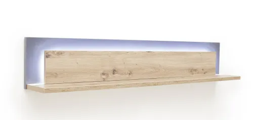 Wandboard Cordona | Balkeneiche / anthrazit | LED Beleuchtung mit LED Bandbeleuchtung 115 cm