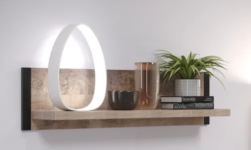 Wandboard Emile | Eiche Tabak / Schwarz