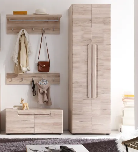 Wandboard Garderobenpaneel Malea | Eiche San Remo hell