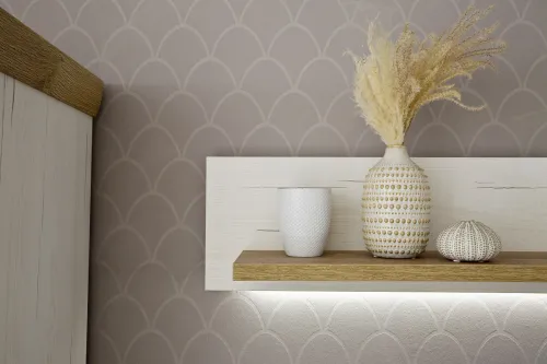 Wandboard Madrid | Pinie Aurelio/ Grandson Oak | LED Beleuchtung ohne Beleuchtung