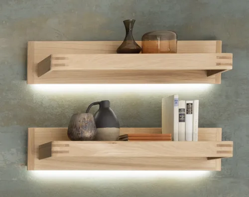 Wandboard Set Salvador | Eiche Bianco | 2-teilig ohne Beleuchtung