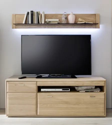 Wandboard Tarragona | Eiche Bianco | LED Beleuchtung ohne Beleuchtung