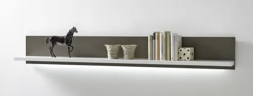 Wandboard Trento 2 | weiß Hochglanz | LED Beleuchtung mit LED Bandbeleuchtung 165 cm