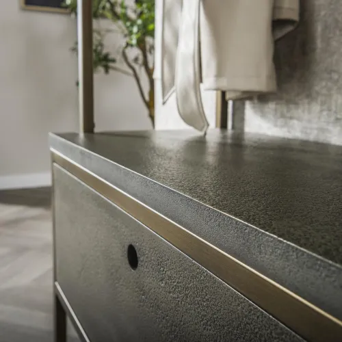 Wandgarderobe Du-Vin | 8 Haken | mit Schublade | Ferro | Antike bronze