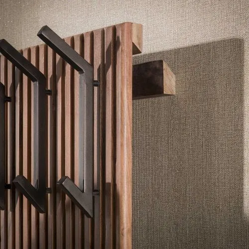 Wandgarderobe Garderobenpaneel Björn | 10 Haken | Akazie massiv | braun