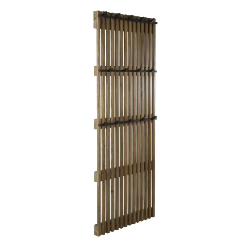 Wandgarderobe Garderobenpaneel Dwina | Mangoholz | Sandfarben